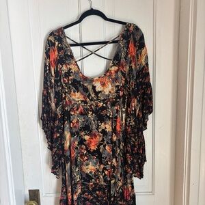 FREE PEOPLE Floral Long Sleeve Dress